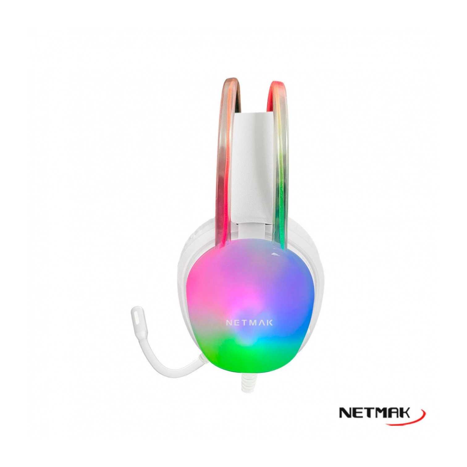 AURICULAR NETMAK VINCHA GAMER NM-N25 BLANCO