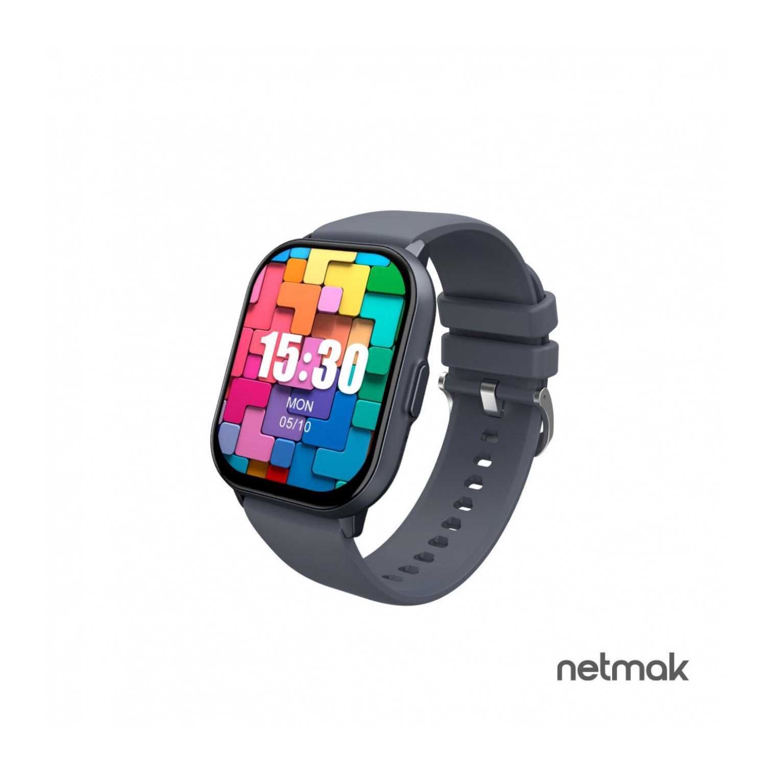Smartwatch Bluetooth Amoled 2.04" 5.2 Netmak (NM-SPRINT-S) Gris
