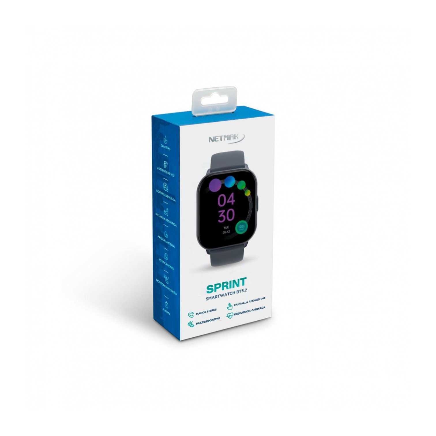 RELOJ SMARTWATCH NETMAK NM-SPRINT GRIS