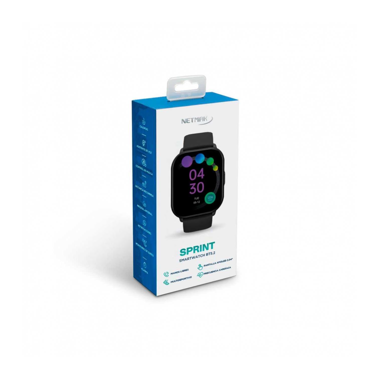RELOJ SMARTWATCH NETMAK NM-SPRINT NEGRO