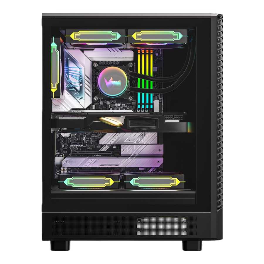 GABINETE FORMULA V MANA GEOMETRY BLACK (MID TOWER)