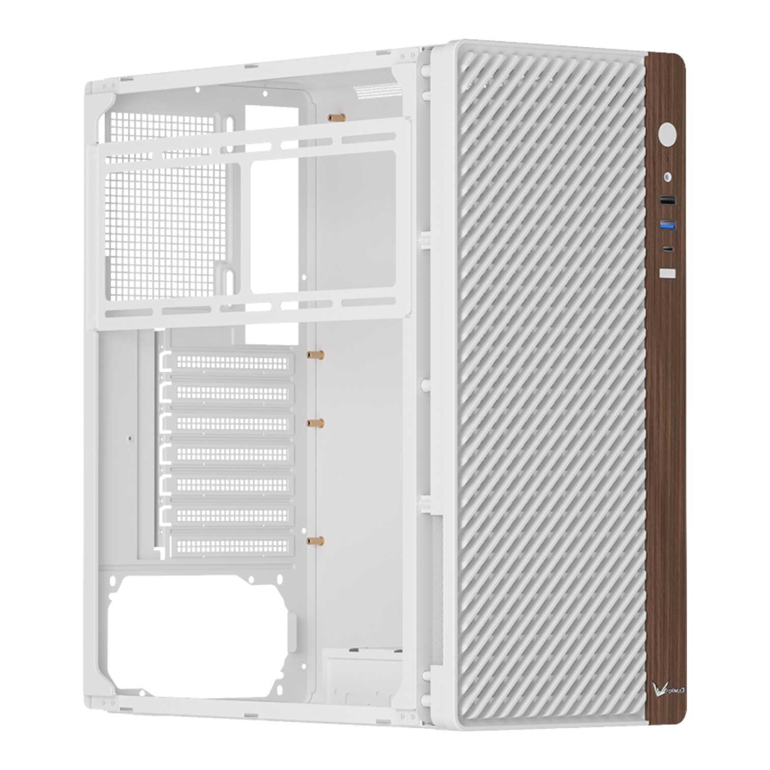 GABINETE FORMULA V TIMBERLINE T2 WHITE 4FAN ARGB (MID TOWER)