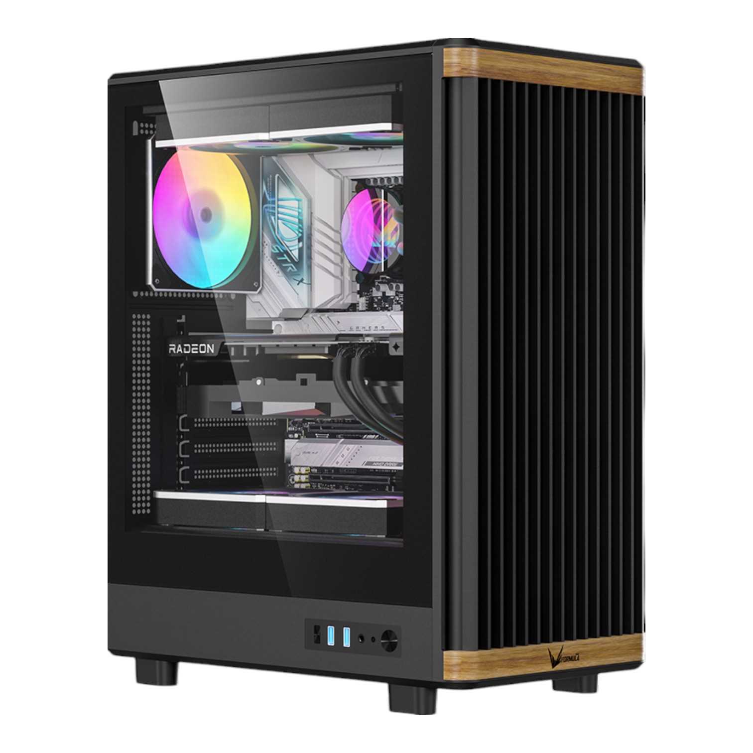 GABINETE FORMULA V TIMBERLINE T1 BLACK 4FAN ARGB (MID TOWER)