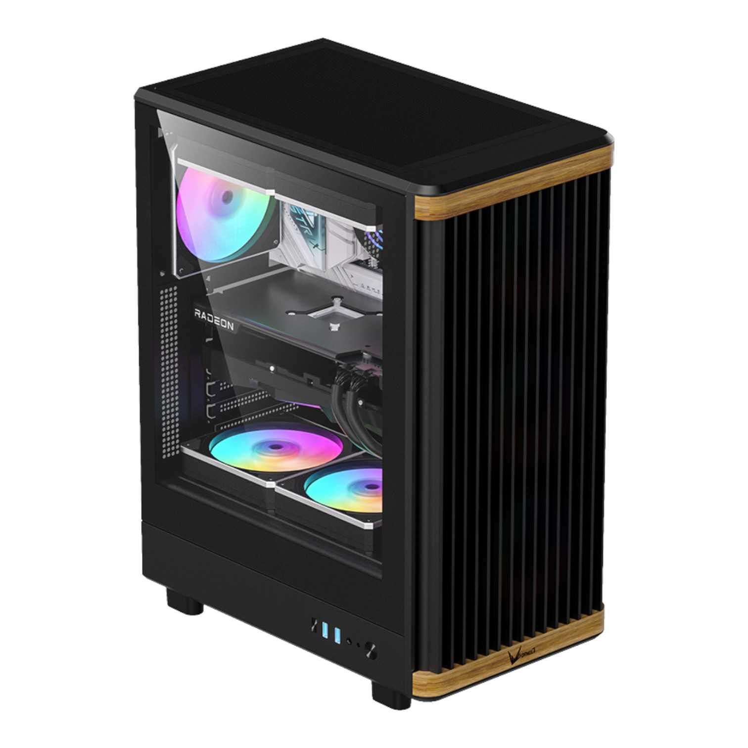 GABINETE FORMULA V TIMBERLINE T1 BLACK 4FAN ARGB (MID TOWER)