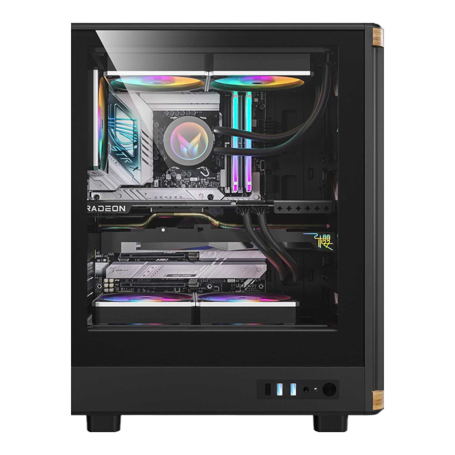 GABINETE FORMULA V TIMBERLINE T1 BLACK 4FAN ARGB (MID TOWER)