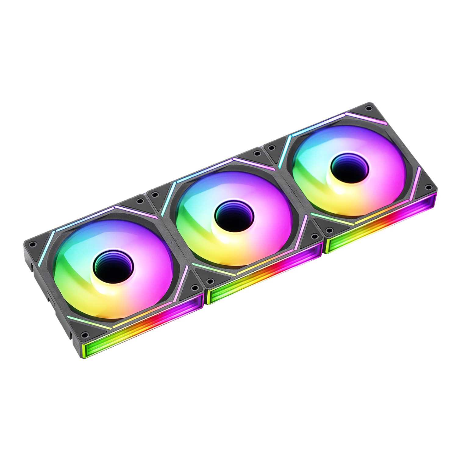 COOLER VENTILADOR FORMULA V AIR BRIDGE BLACK ARGB (12CM, ARGB, PACK X 3)