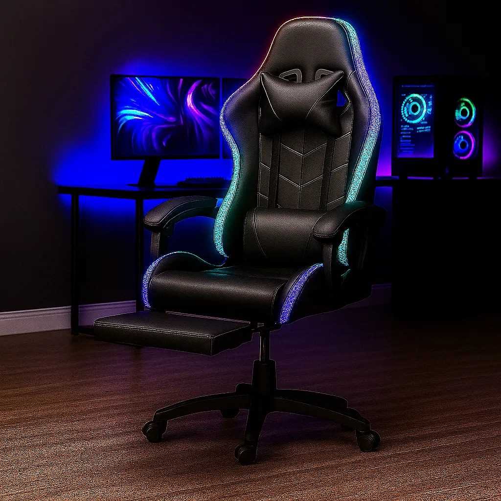 SILLA GAMER CIRCLE LINE BLACK RGB CL-GC003