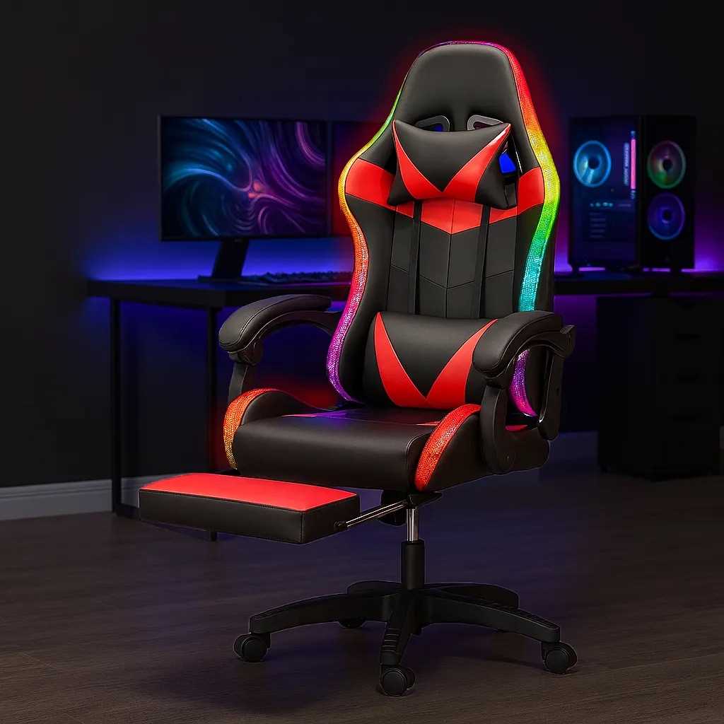 SILLA GAMER CIRCLE LINE ROJO RGB CL-GC003