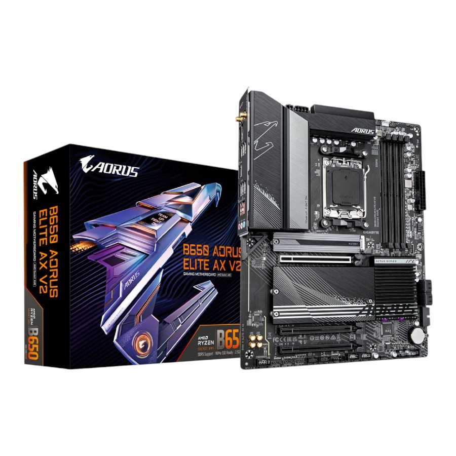 PLACA MADRE GIGABYTE B650 AORUS ELITE AX V2 WIFI AM5 DDR5