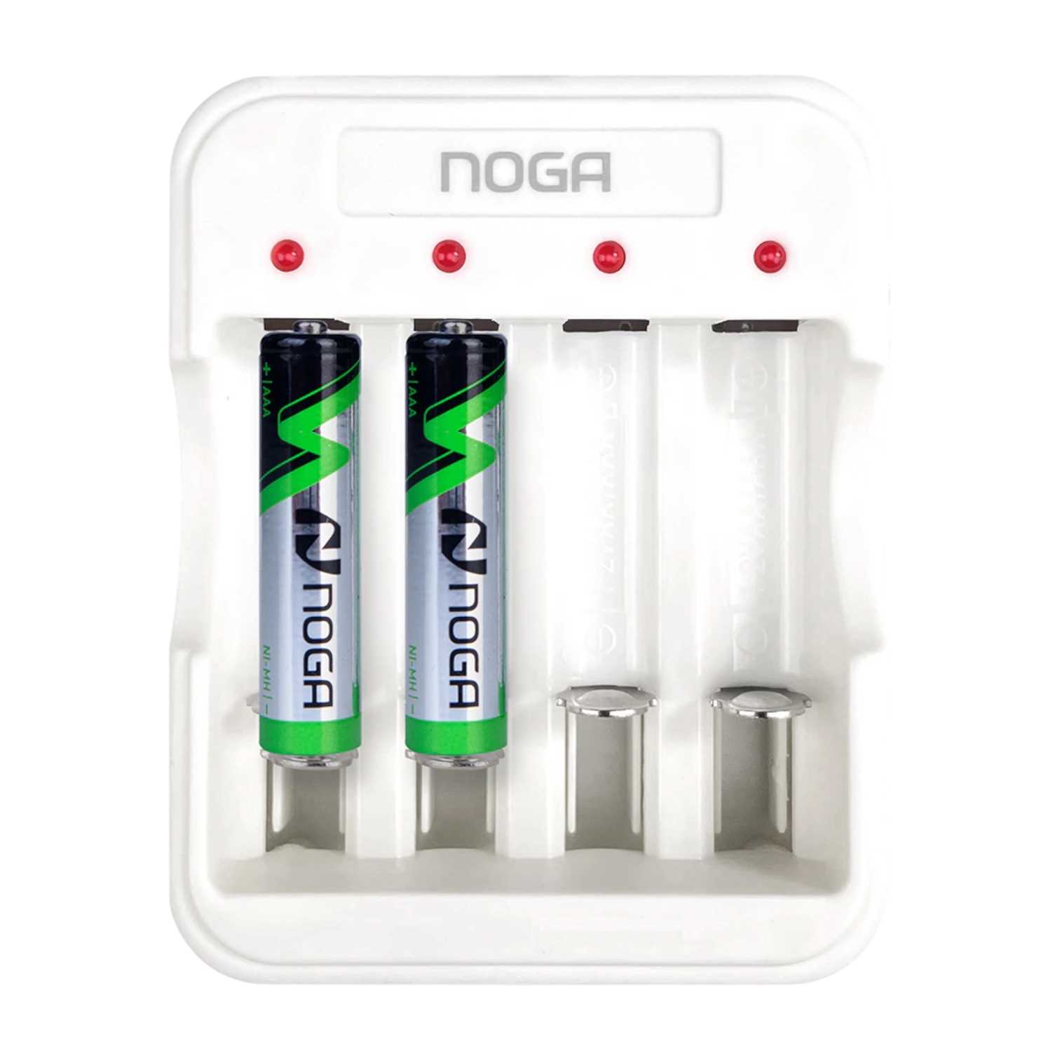 CARGADOR PILAS NOGANET NG-5100 4 CANALES USB + 2 PILAS AAA