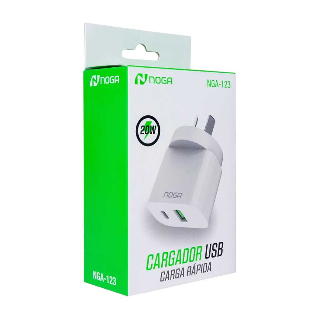 CARGADOR 220V TIPO C NOGANET 3A PD 20W NGA-123