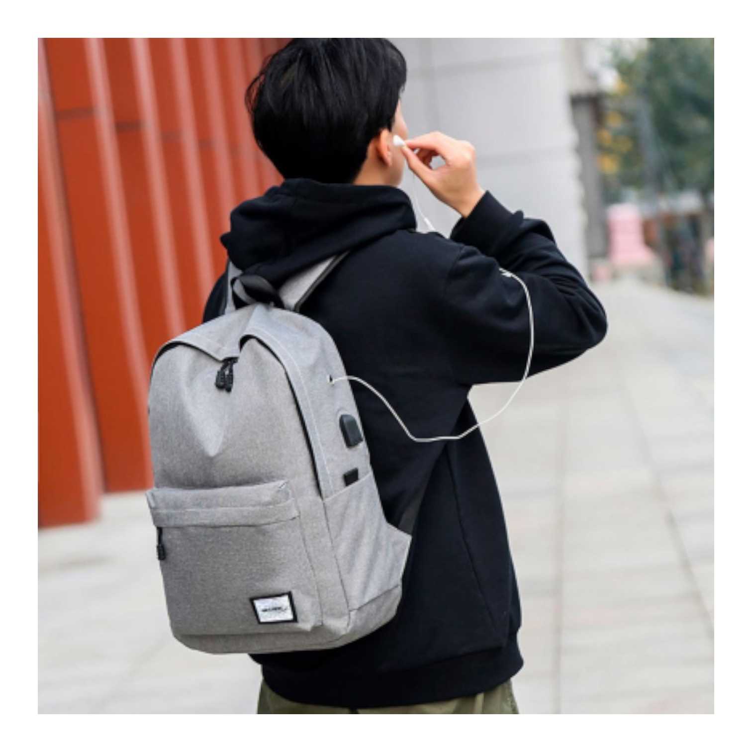 MOCHILA URBANA NETMAK NM-MCH12 GRIS