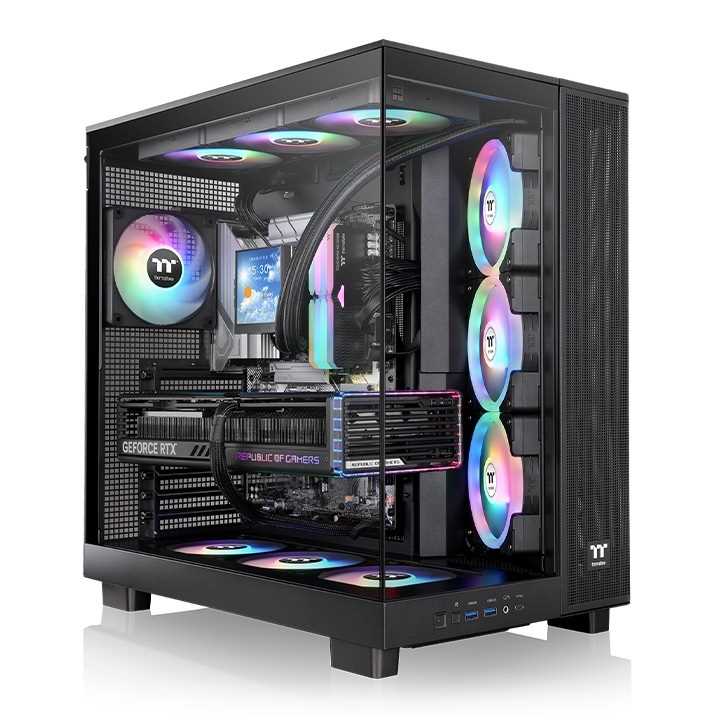 GABINETE THERMALTAKE 380 XL MID-TOWER X2 FAN ARGB X1 REVERSE FAN X3 BLACK