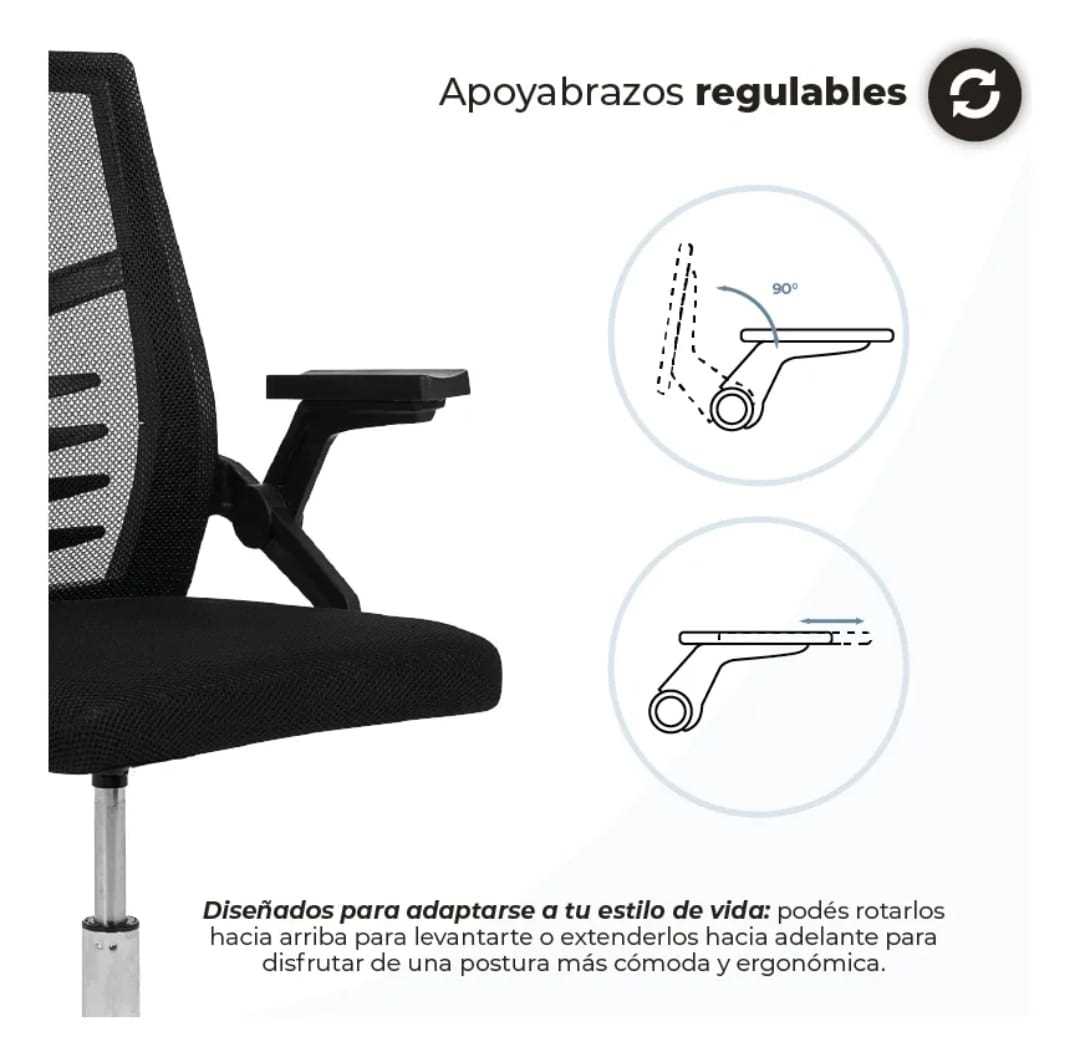 SILLA OFICINA CIRCLE LINE CL-9060 APOYABRAZOS MOVIL