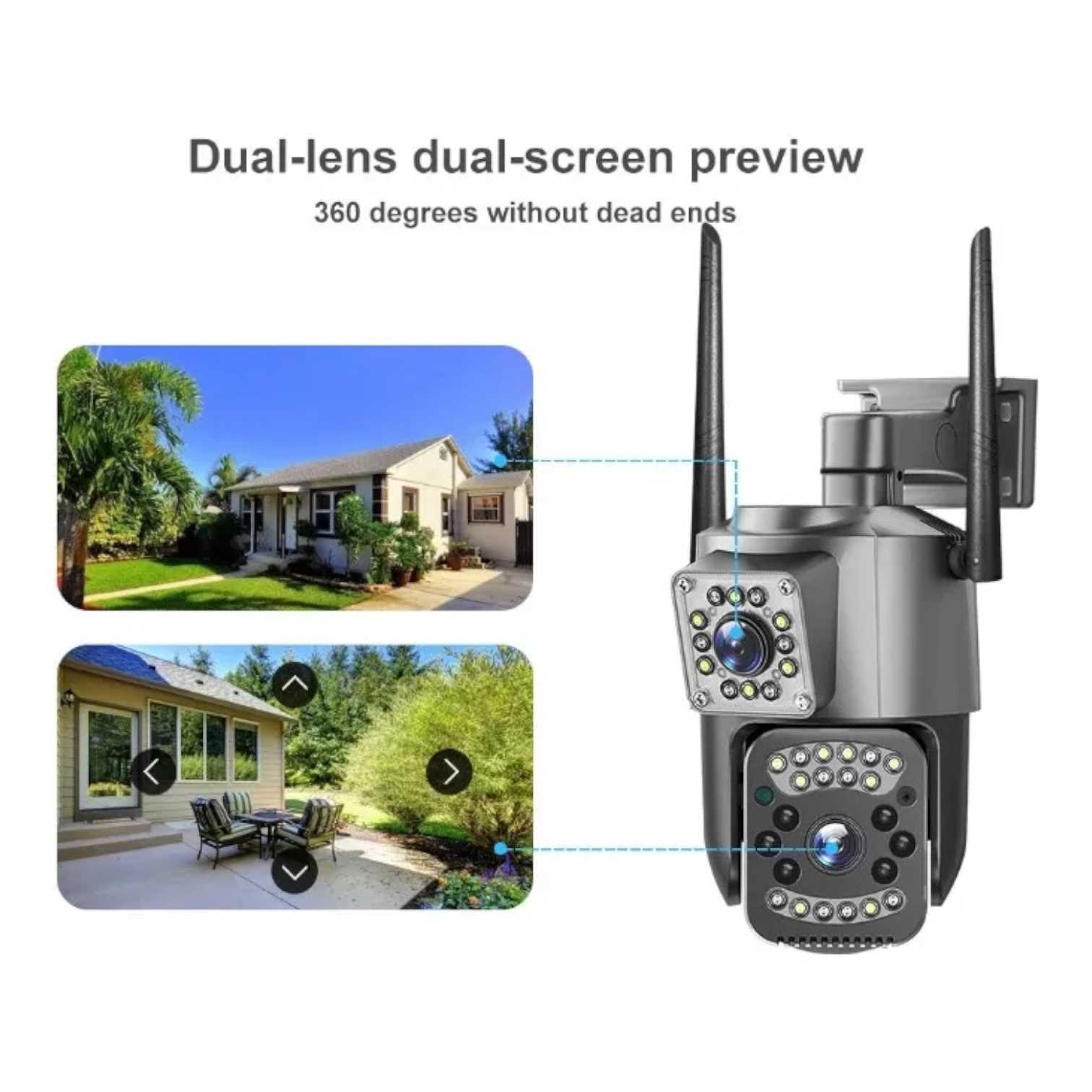 CAMARA IP WIFI 360 GRADOS DINAX V380 DUAL FHD