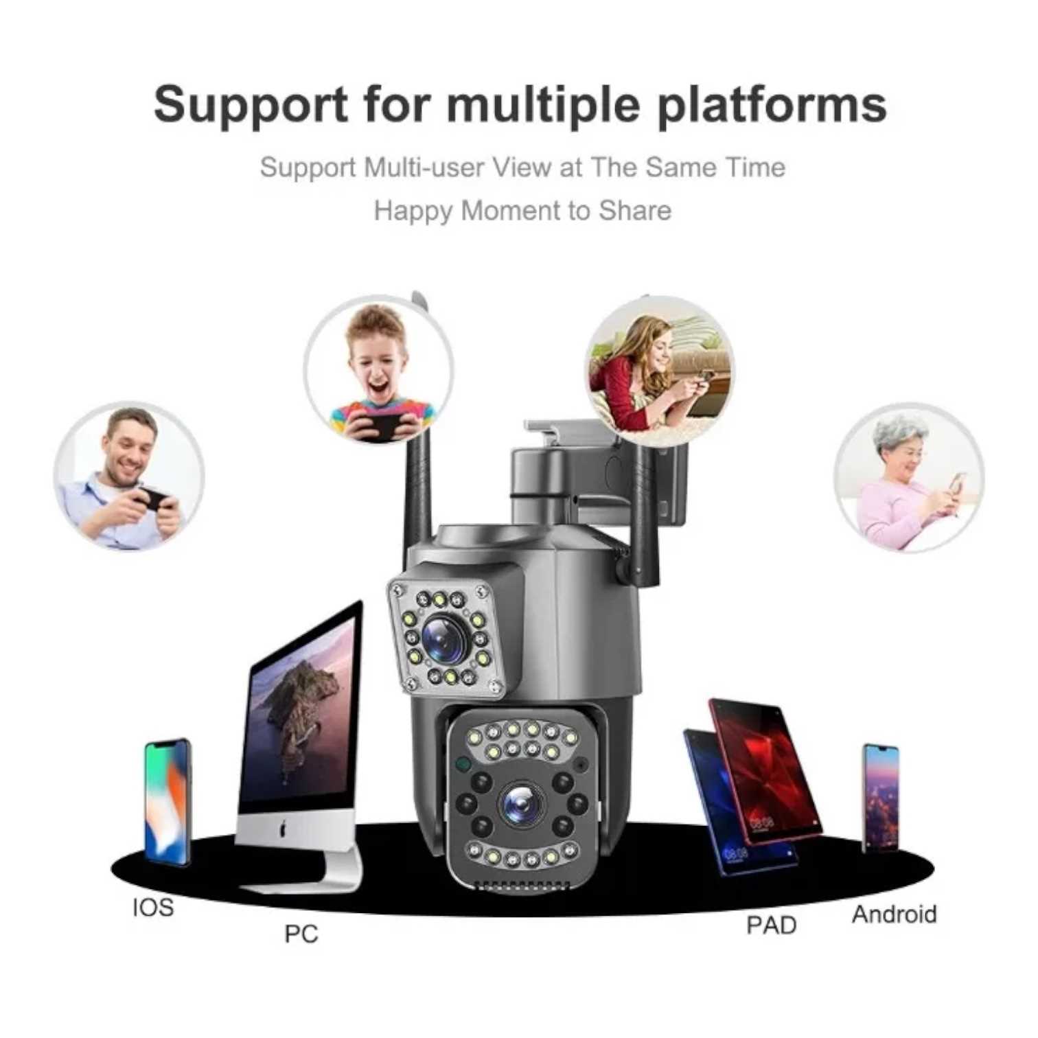 CAMARA IP WIFI 360 GRADOS DINAX V380 DUAL FHD