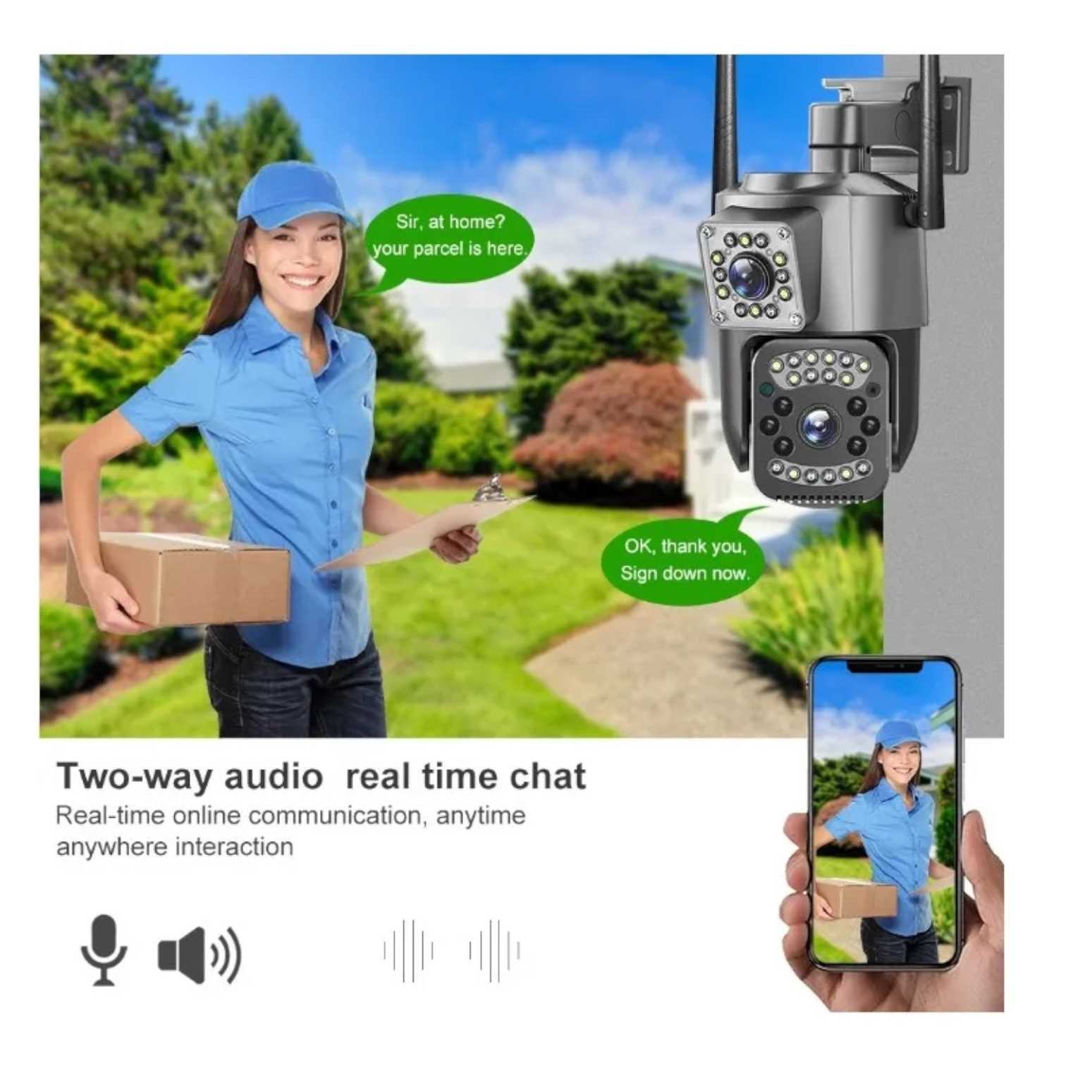 CAMARA IP WIFI 360 GRADOS DINAX V380 DUAL FHD