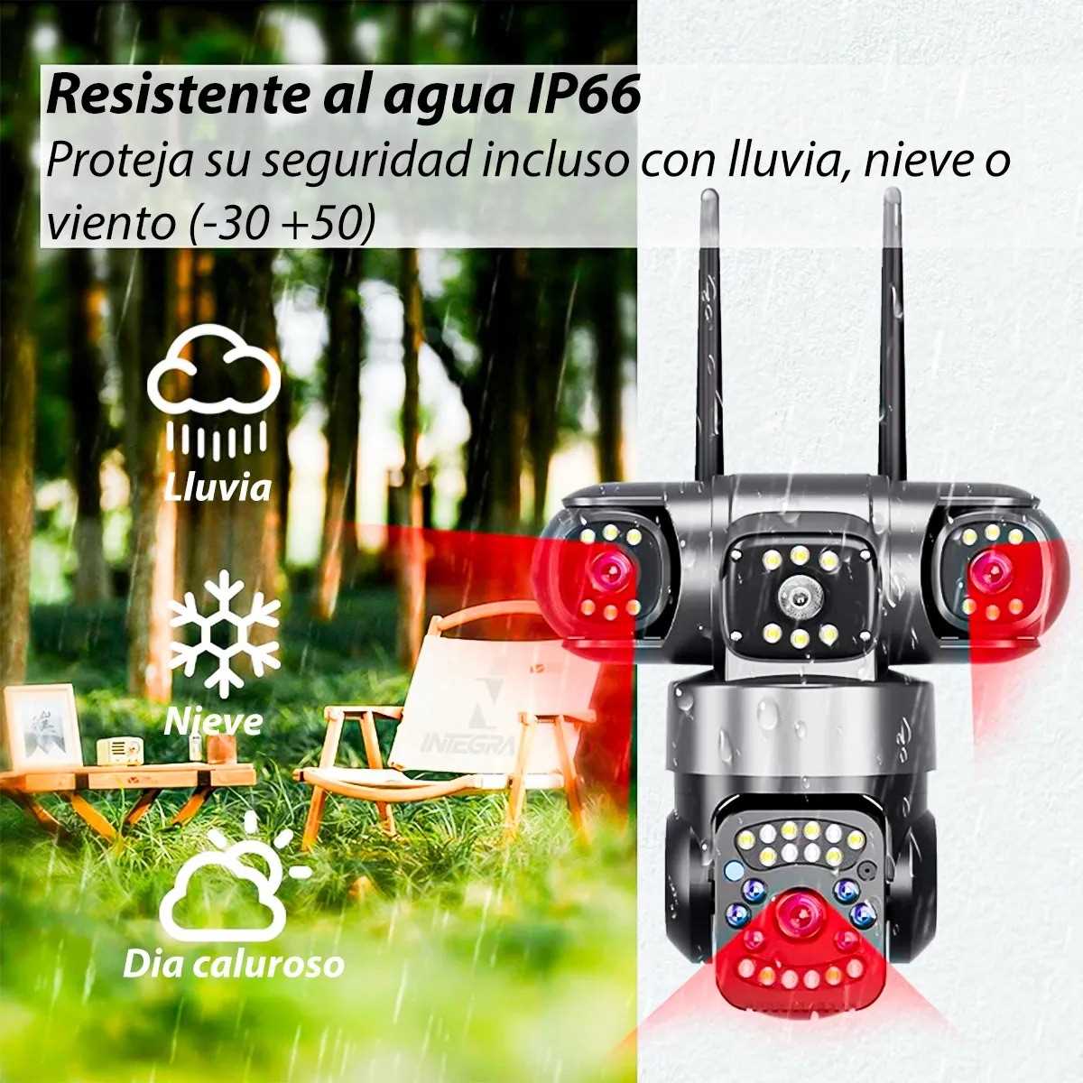 CAMARA IP WIFI 360 GRADOS DINAX SMQ11 TRIPLE 6MPX