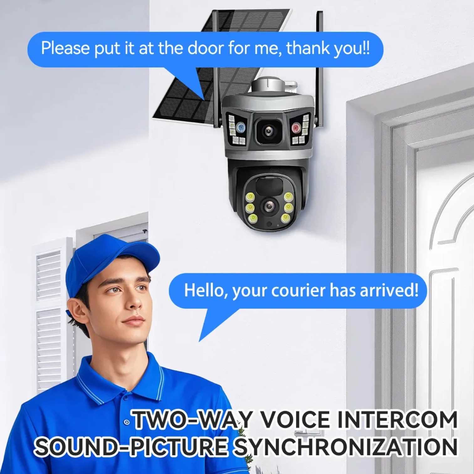 CAMARA IP WIFI 360 GRADOS DINAX SMQ13 DUAL 3MPX + SOLAR