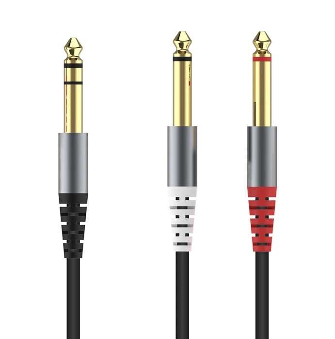 CABLE AUDIO PLUG M/2XM 6.35MM A 6.35MM SEISA XC-S5014