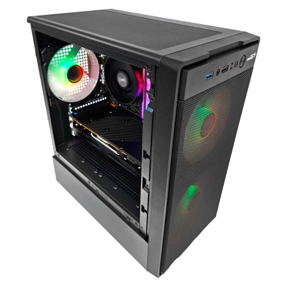 GABINETE SENTEY M12 BLACK 3FAN ARGB MESH