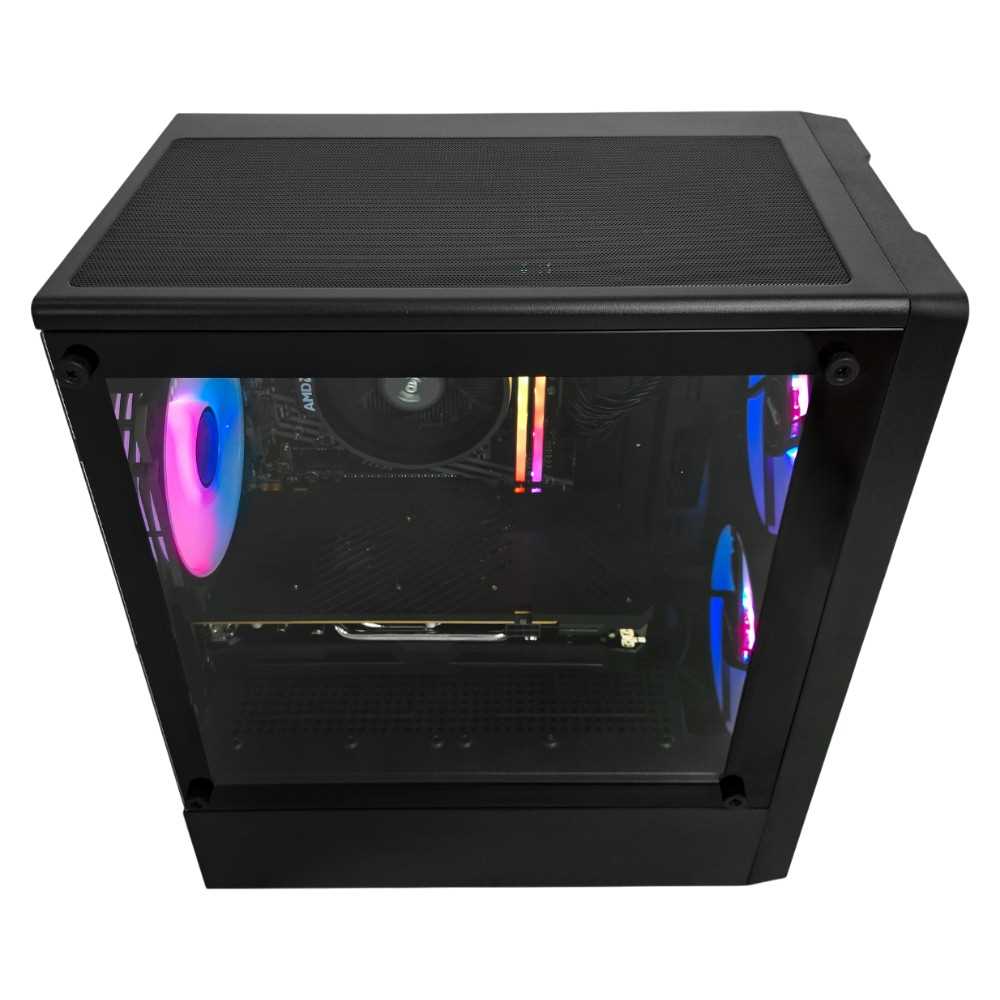 GABINETE SENTEY M12 BLACK 3FAN ARGB MESH