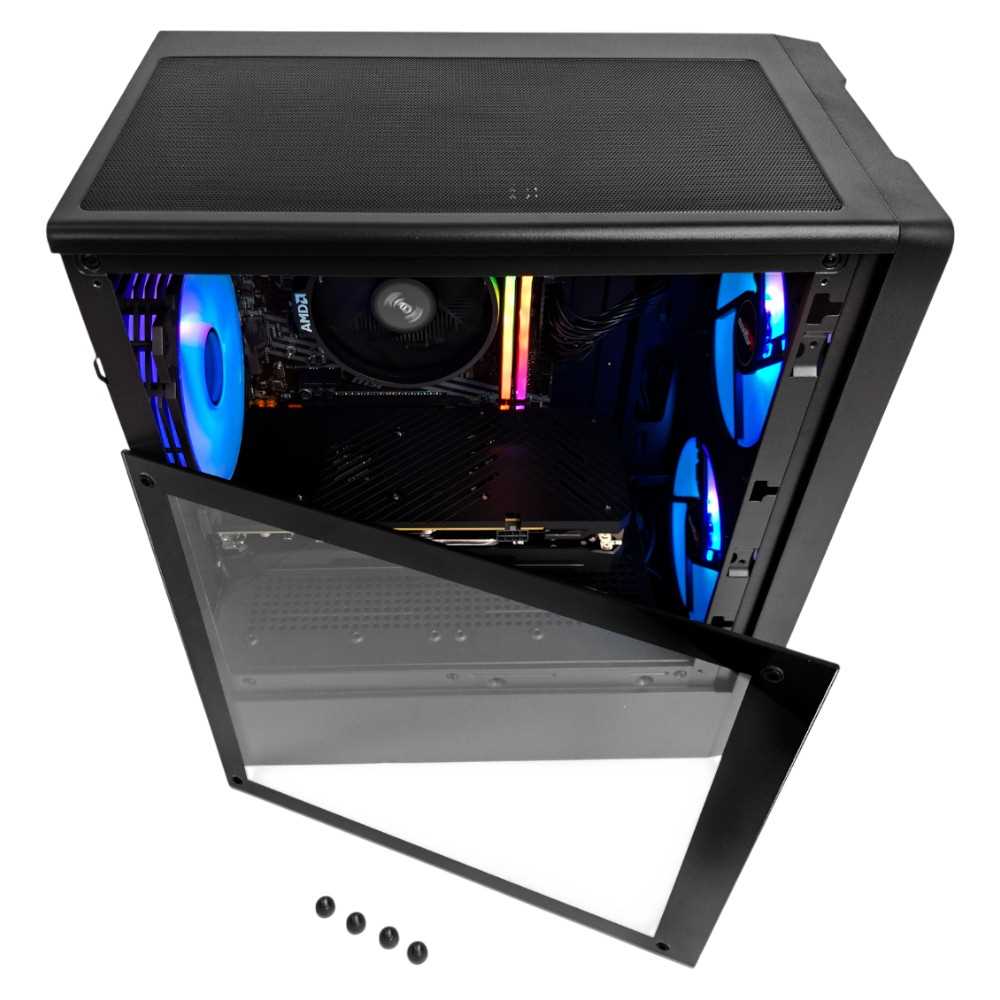 GABINETE SENTEY M12 BLACK 3FAN ARGB MESH