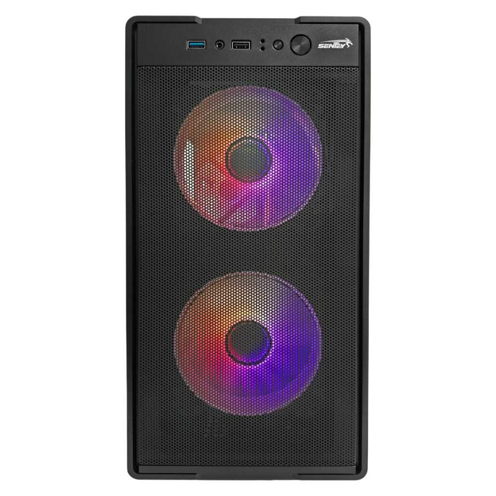 GABINETE SENTEY M12 BLACK 3FAN ARGB MESH
