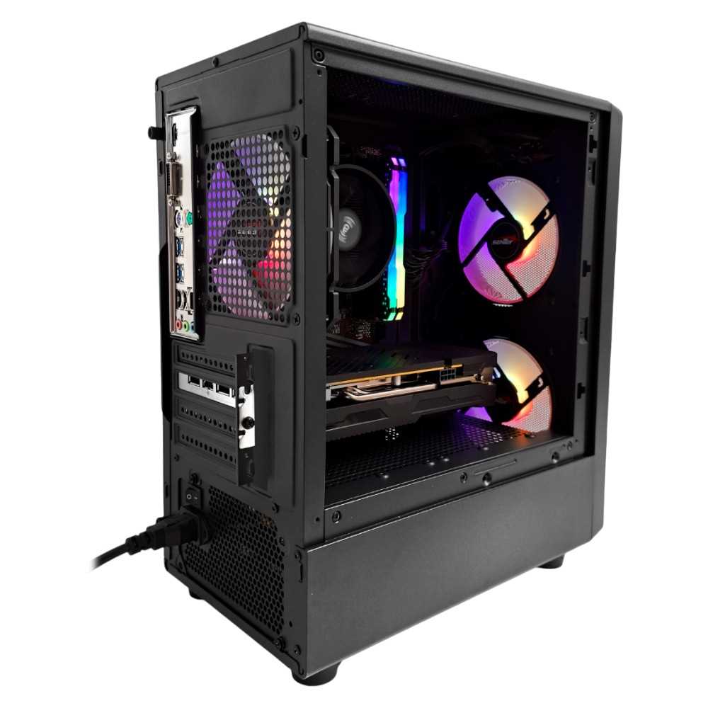 GABINETE SENTEY M12 BLACK 3FAN ARGB MESH