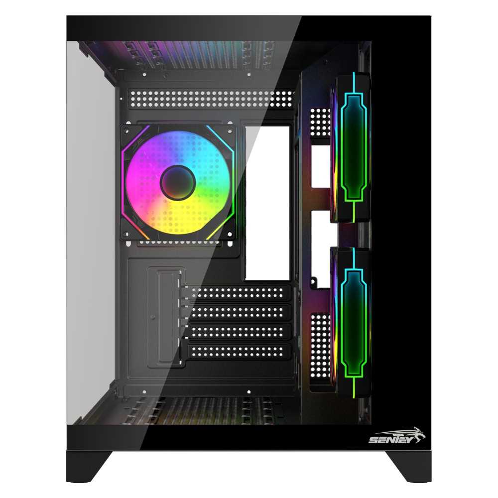 GABINETE SENTEY A20 PWM 3FAN ARGB BLACK LATERAL TG MESH FRONT