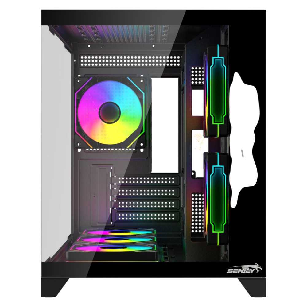 GABINETE SENTEY A20 PRO 6FAN ARGB BLACK LATERAL Y FRONT TG