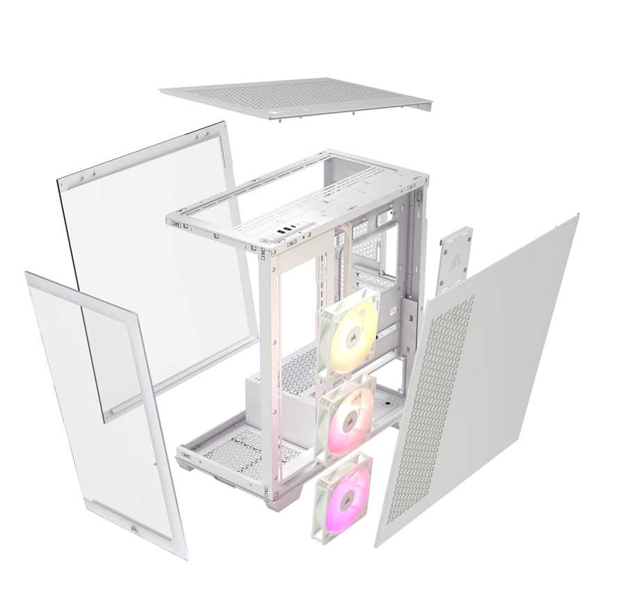 GABINETE CORSAIR 3500X TG MID-TOWER 3XFAN WHITE