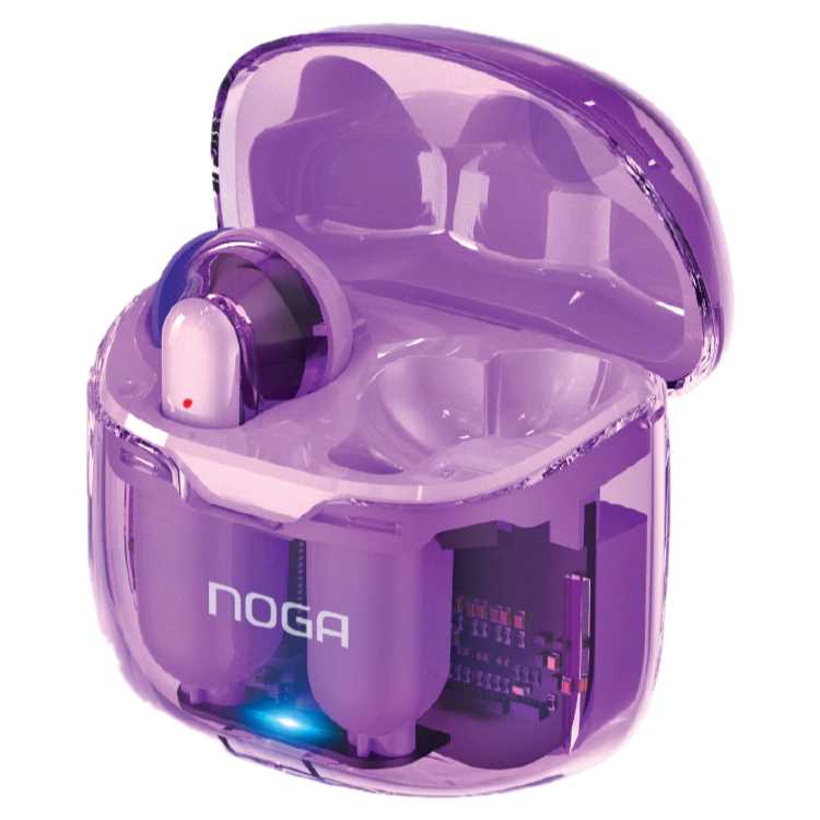 AURICULAR BT NOGANET BTWINS 35 VIOLETA TRANSPARENTE