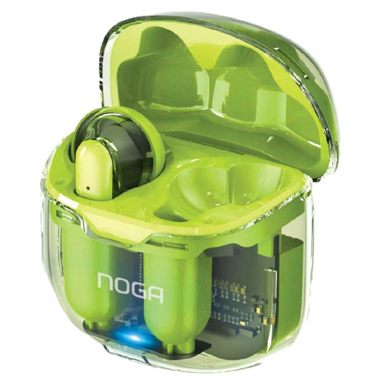 AURICULAR BT NOGANET BTWINS 35 VERDE TRANSPARENTE