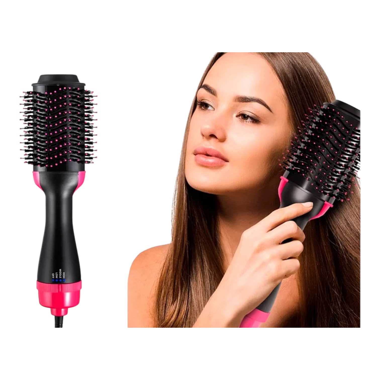 SECADOR DE PELO DINAX CON CEPILLO VOLUMINIZADOR SECV69001