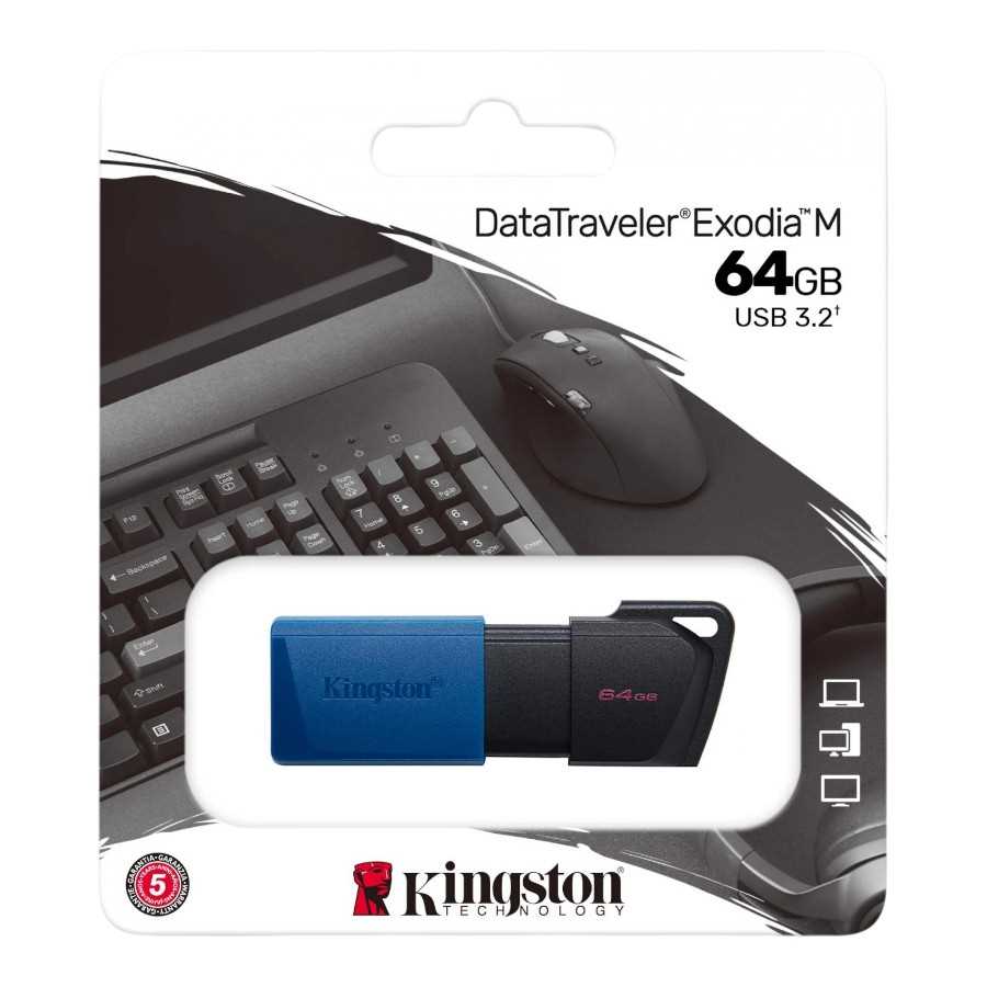 PENDRIVE 64GB 3.2 KINGSTON EXODIA M GEN1 NEGRO
