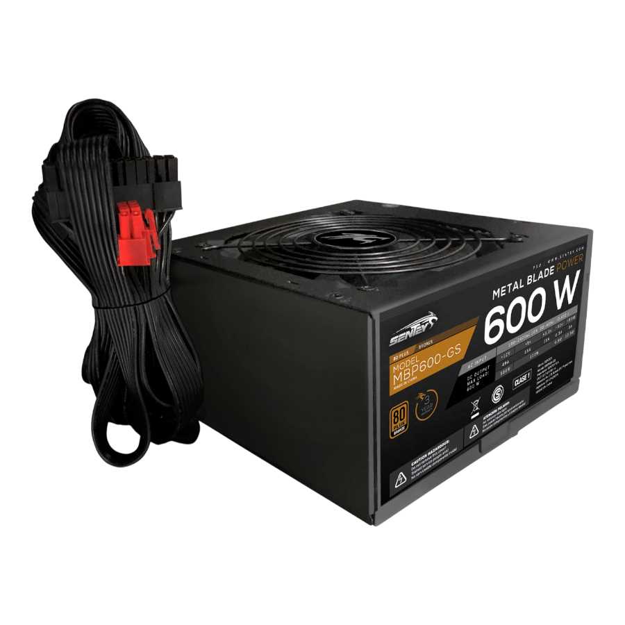 FUENTE PC 600W SENTEY 80+ BRONCE MBP600-GS