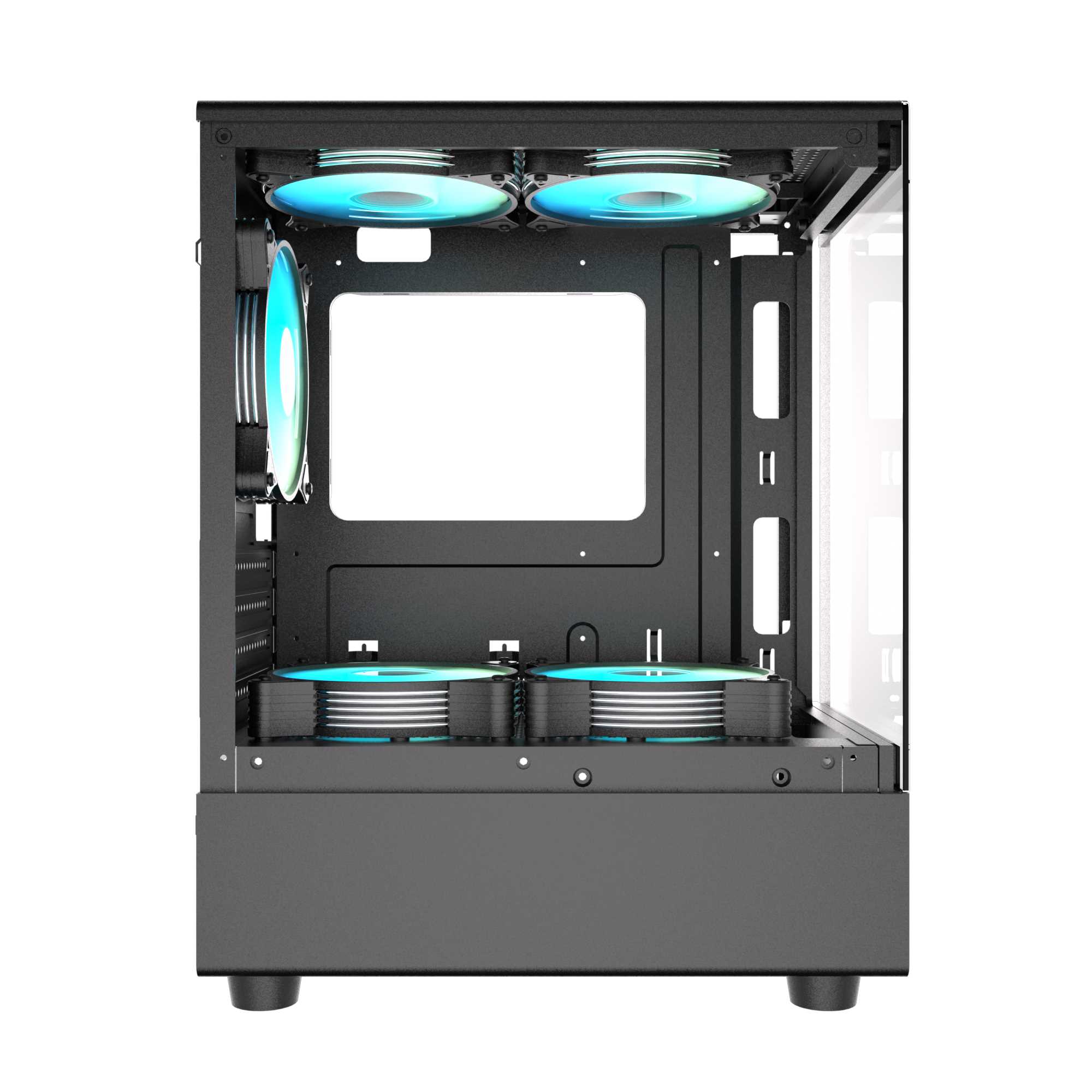 GABINETE LNZ P10 5 FANS ARGB FRONT/SIDE GLASS