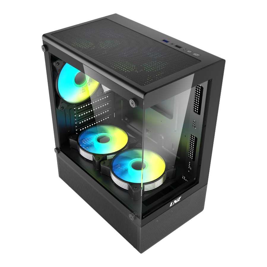 GABINETE LNZ P11 5 FANS ARGB MESH