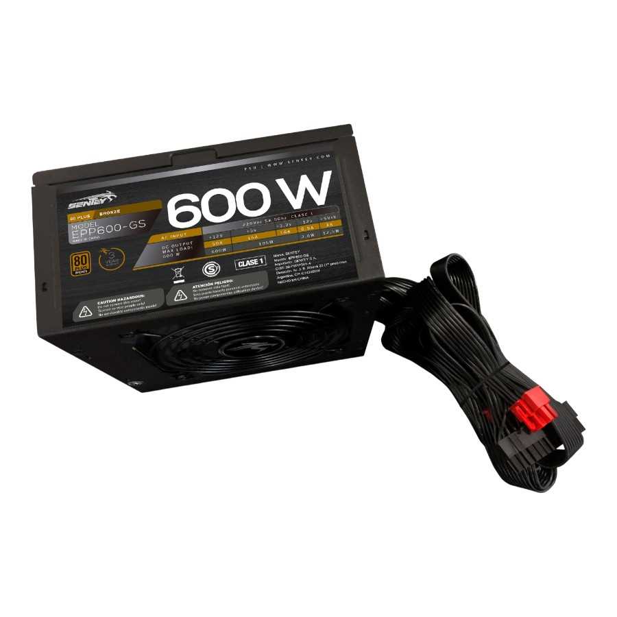 FUENTE PC 600W SENTEY 80+ BRONCE EPP600-GS