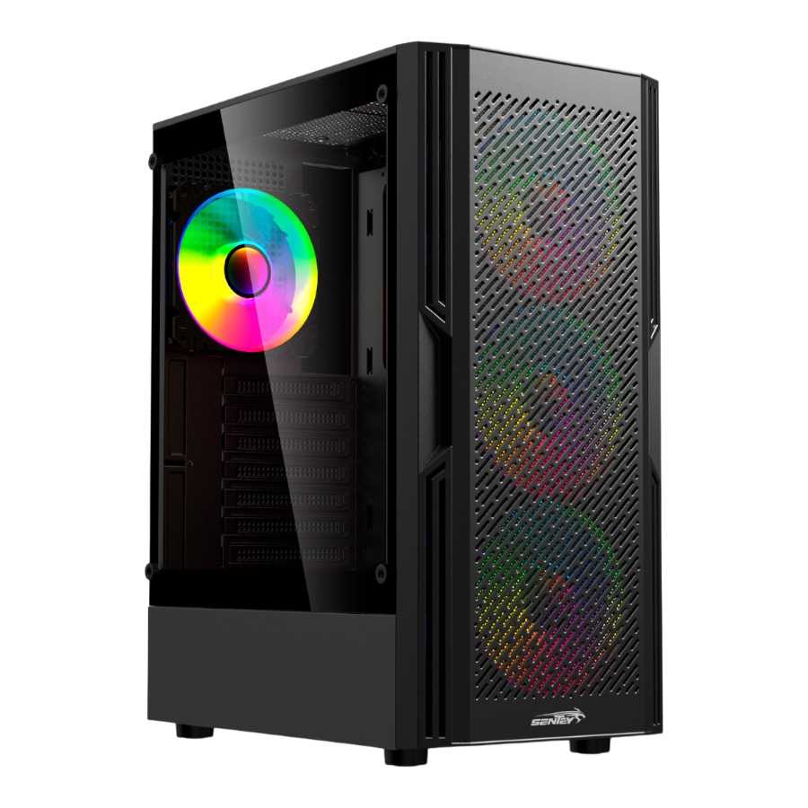 GABINETE SENTEY HUNTER 4 FAN ARGB MESH BLACK