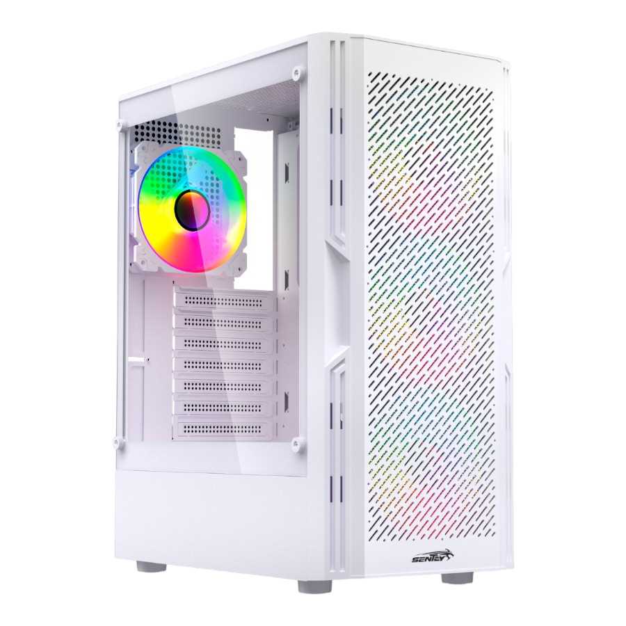 GABINETE SENTEY HUNTER 4 FAN ARGB MESH WHITE