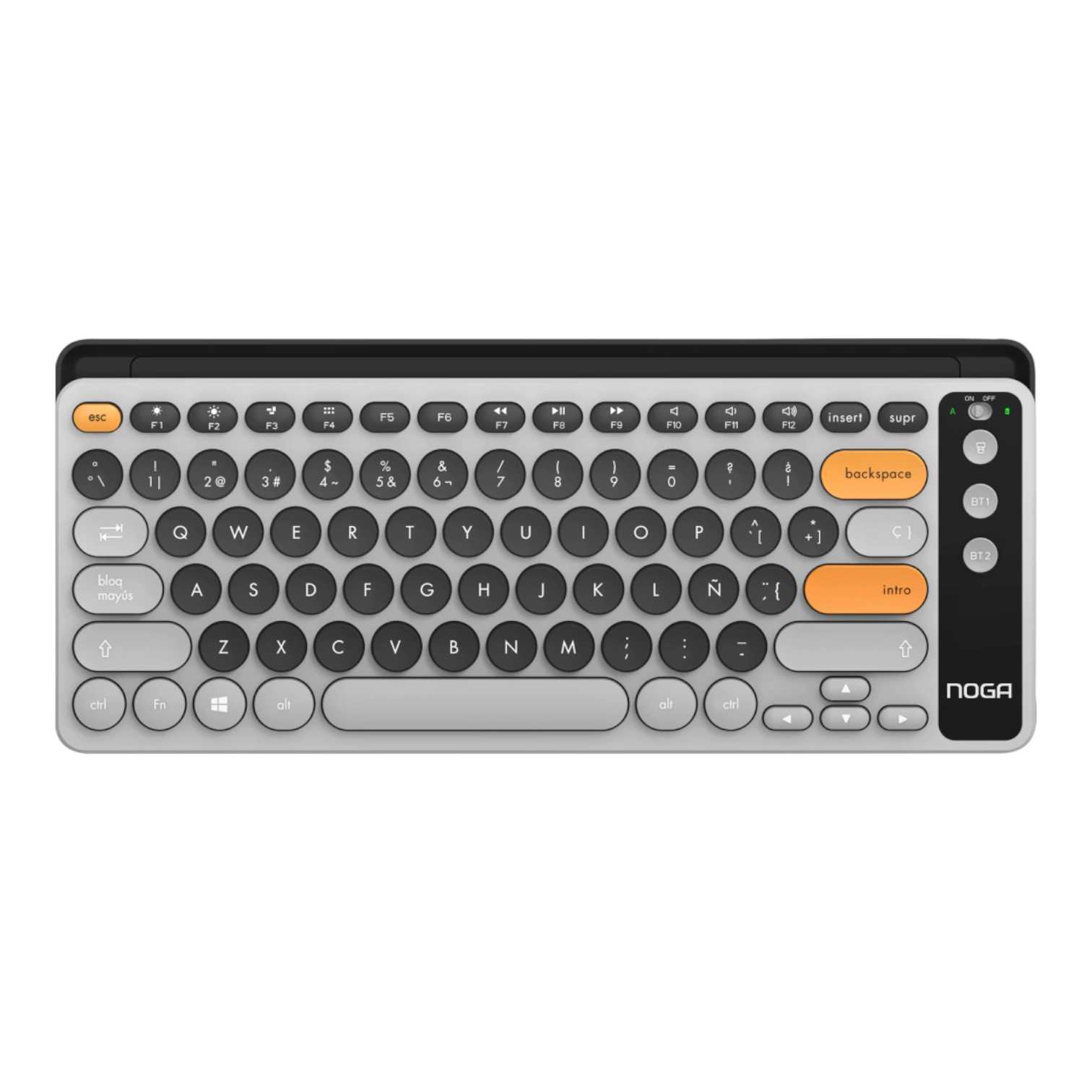 TECLADO NOGANET INALAMBRICO NKB-Q30 + BT GRIS NEGRO
