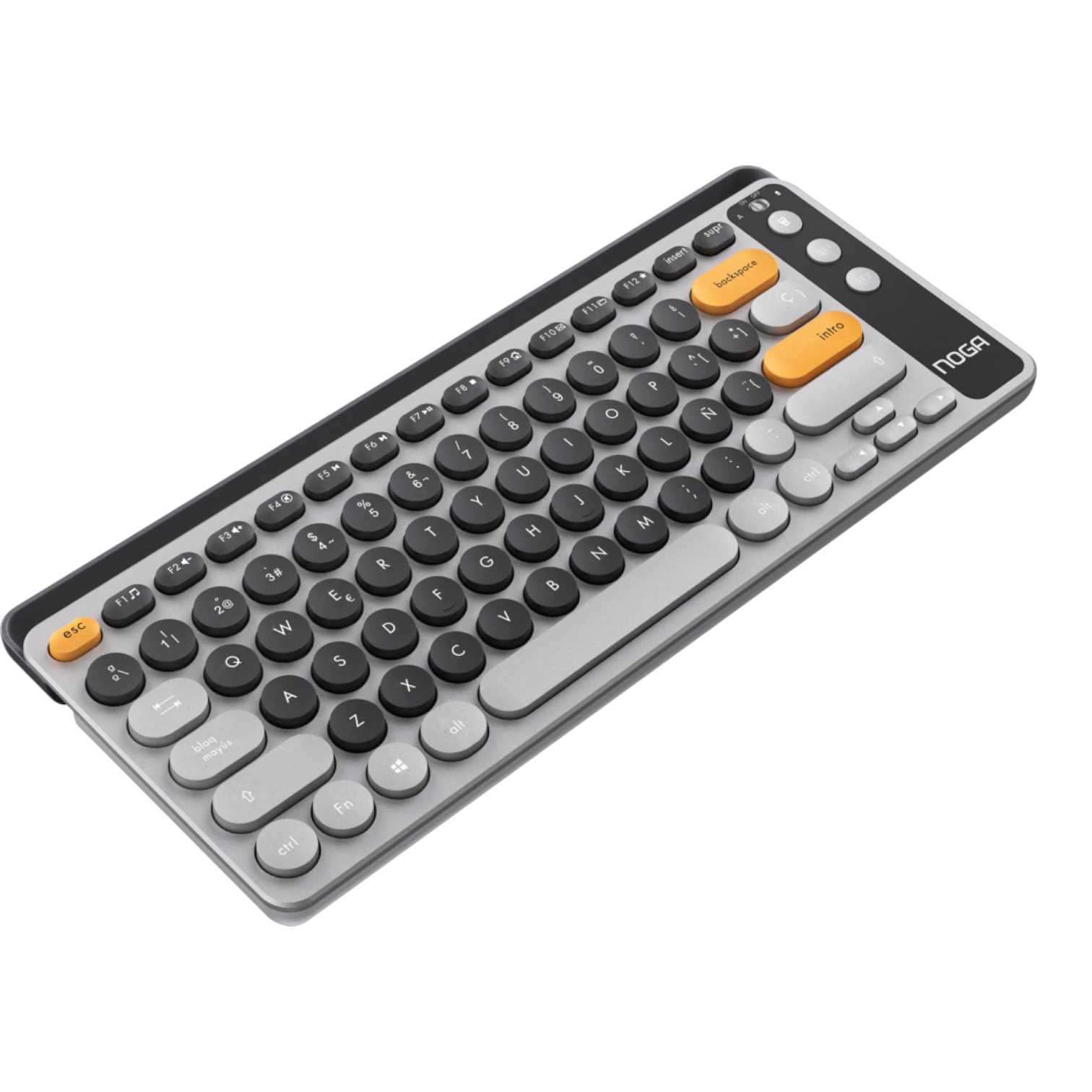 TECLADO NOGANET INALAMBRICO NKB-Q30 + BT GRIS NEGRO