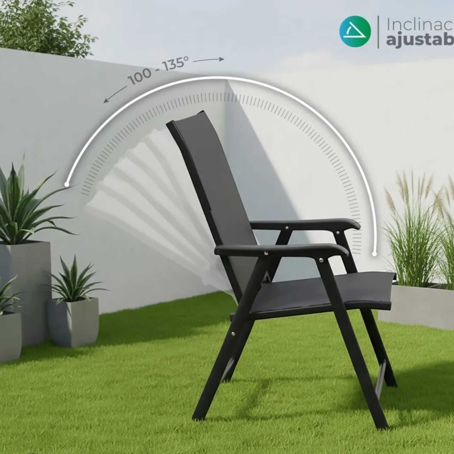 SILLA REPOSERA PLEGABLE CL-URBAN NEGRO