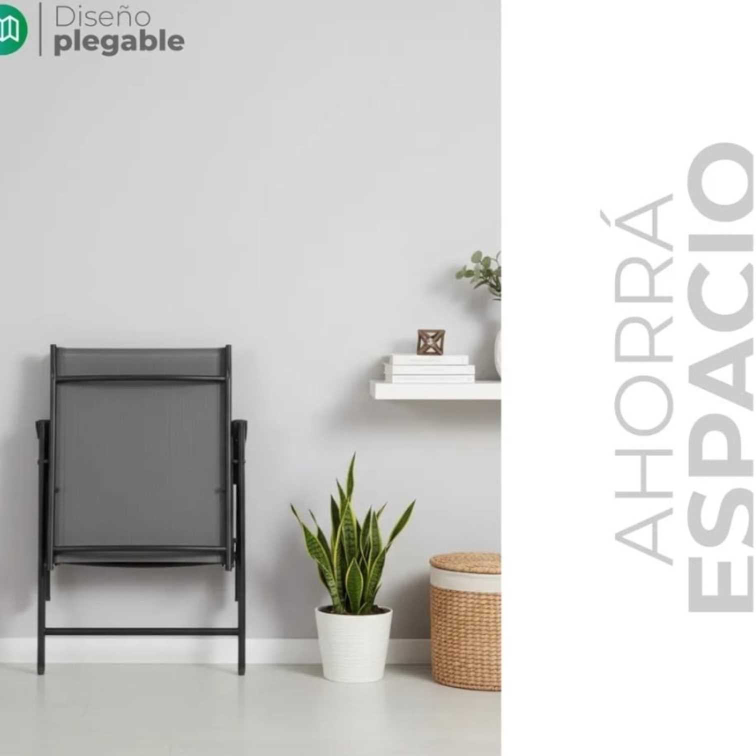 SILLA REPOSERA PLEGABLE CL-URBAN NEGRO