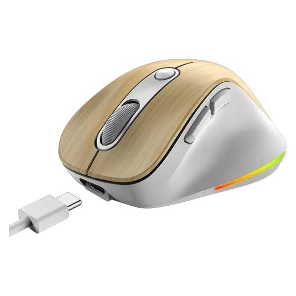 MOUSE GENIUS INALAMBRICO ERGO 9000S PRO PINE WOOD