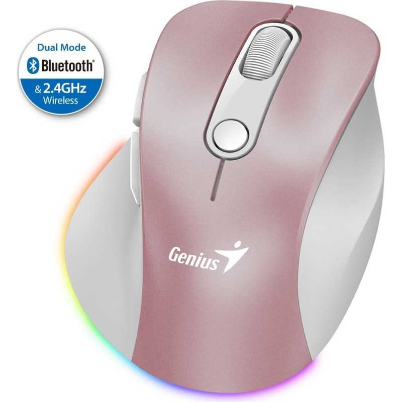 MOUSE GENIUS INALAMBRICO ERGO 9000S PRO PINK