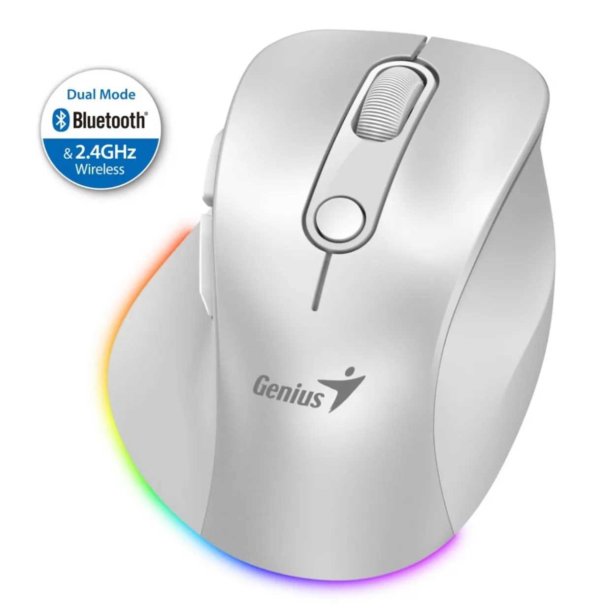 MOUSE GENIUS INALAMBRICO ERGO 9000S PRO PERLA BLANCO