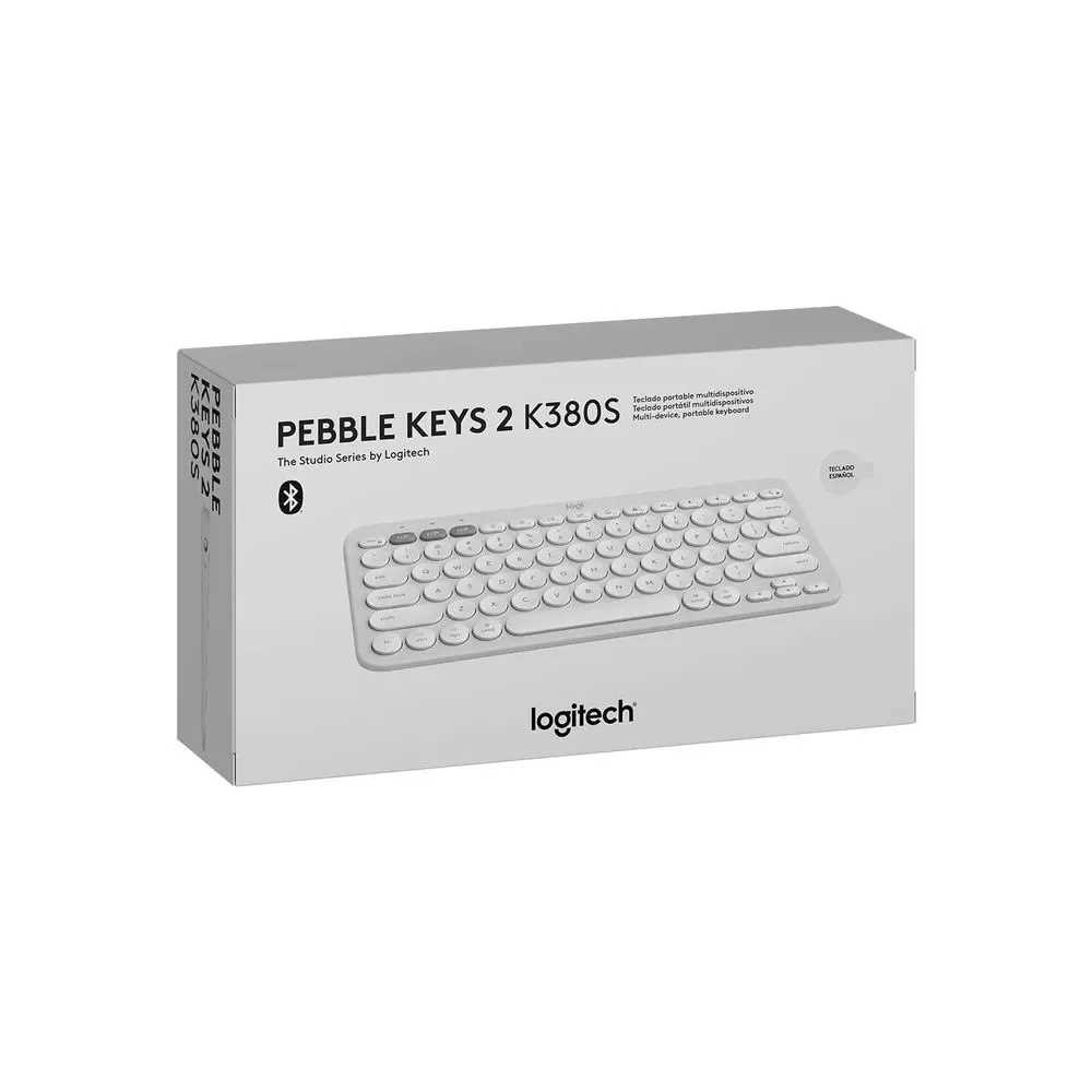 TECLADO LOGITECH BLUETOOTH K380S PEBBLE WHITE